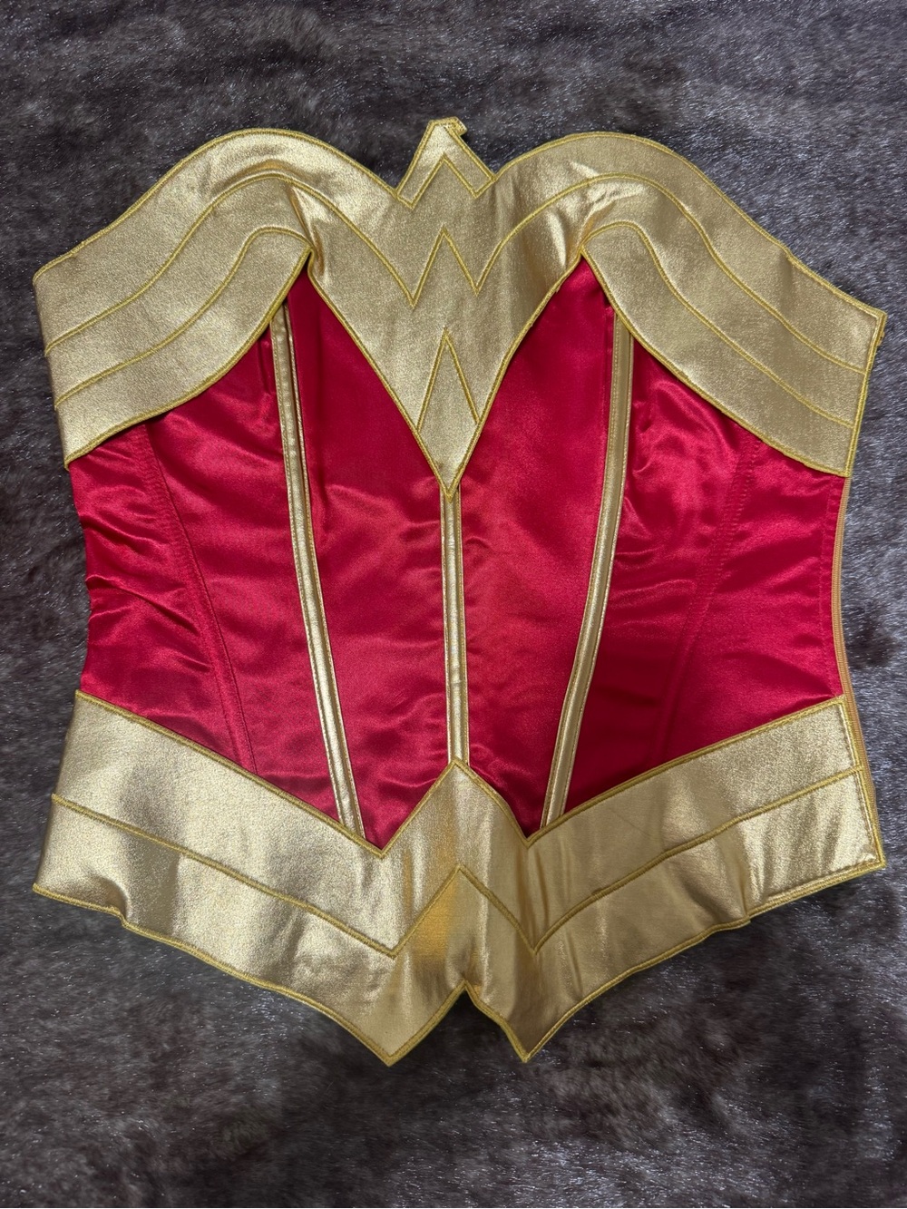Woman’s Red & Gold Wonder Woman Corset Costume Top